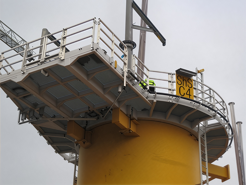 Plate-forme externe en aluminium en acier pour éolienne offshore