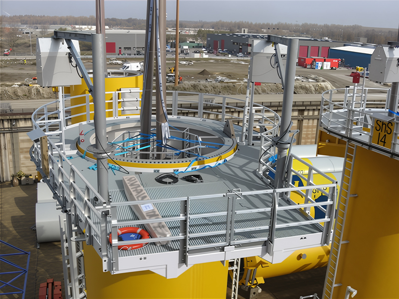 Plate-forme externe en aluminium en acier pour éolienne offshore